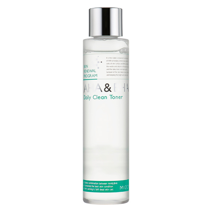 Mizon AHA&BHA Daily Clean Toner — тонер для лица от чёрных точек на салициловой и фруктовых кислотах, 150 мл